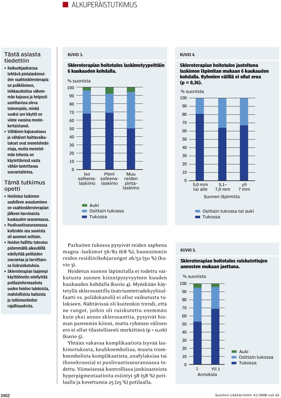 Vähäinen kajoavaisuus ja vähäiset haittavaikutukset ovat menetelmän etuja, mutta menetelmän tehosta on käytettävissä vasta vähän luotettavaa seurantatietoa.