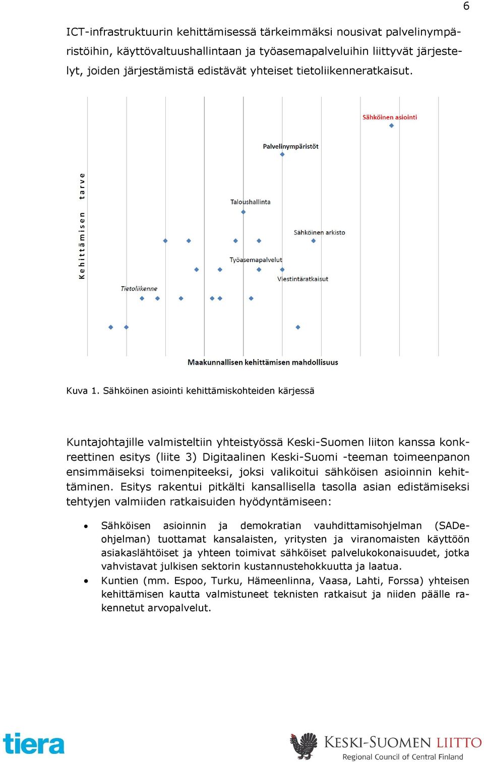 Sähköinen asiointi kehittämiskohteiden kärjessä Kuntajohtajille valmisteltiin yhteistyössä Keski-Suomen liiton kanssa konkreettinen esitys (liite 3) Digitaalinen Keski-Suomi -teeman toimeenpanon