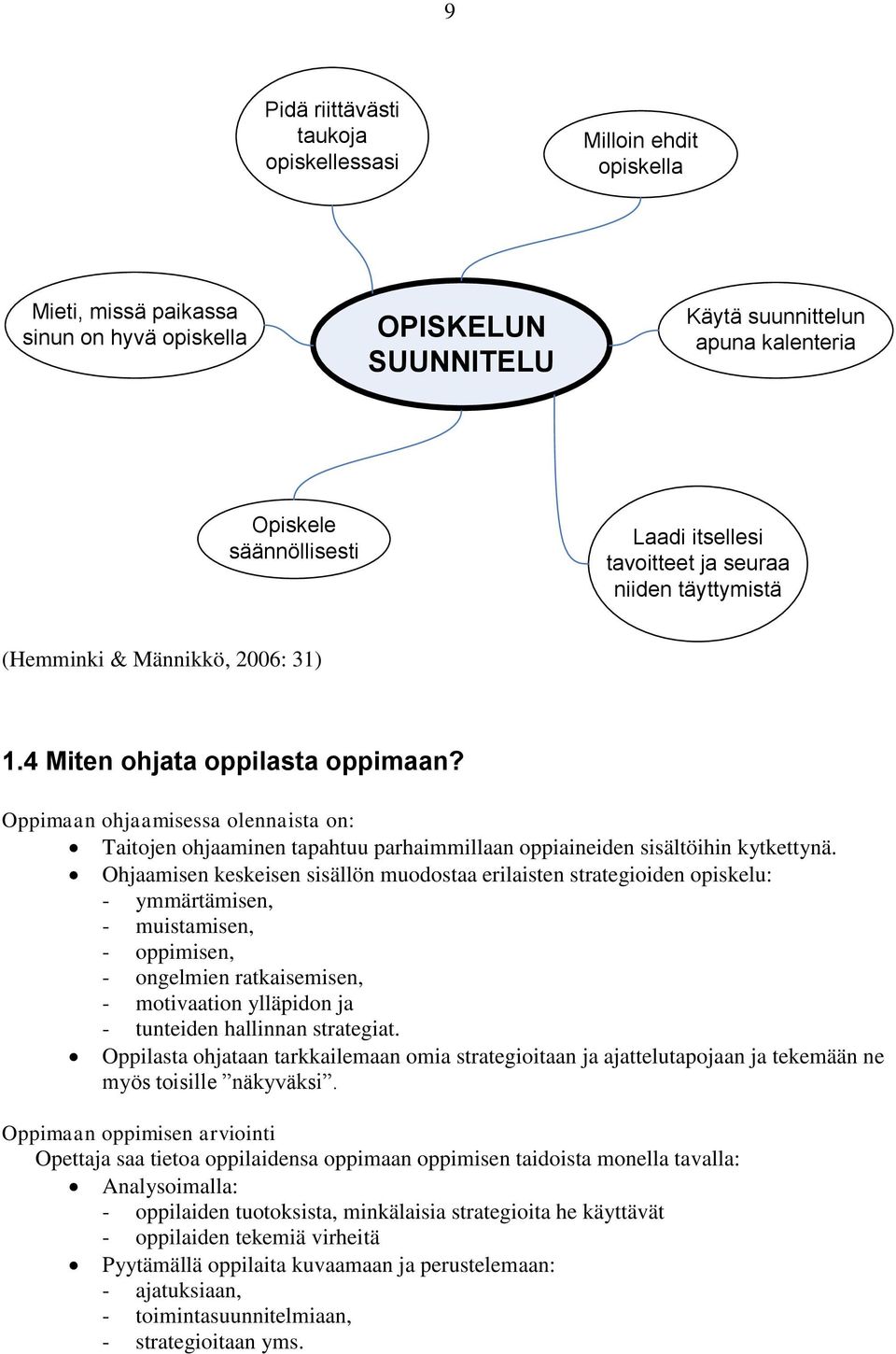 Oppimaan ohjaamisessa olennaista on: Taitojen ohjaaminen tapahtuu parhaimmillaan oppiaineiden sisältöihin kytkettynä.