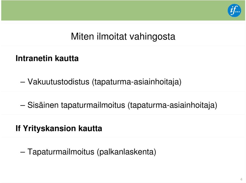 Sisäinen tapaturmailmoitus