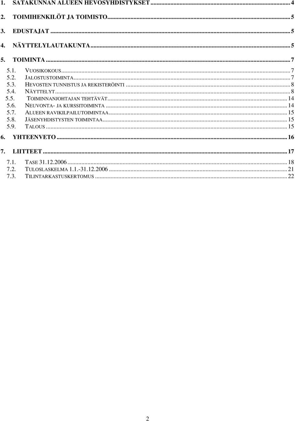 NEUVONTA- JA KURSSITOIMINTA... 14 5.7. ALUEEN RAVIKILPAILUTOIMINTAA... 15 5.8. JÄSENYHDISTYSTEN TOIMINTAA... 15 5.9. TALOUS... 15 6.