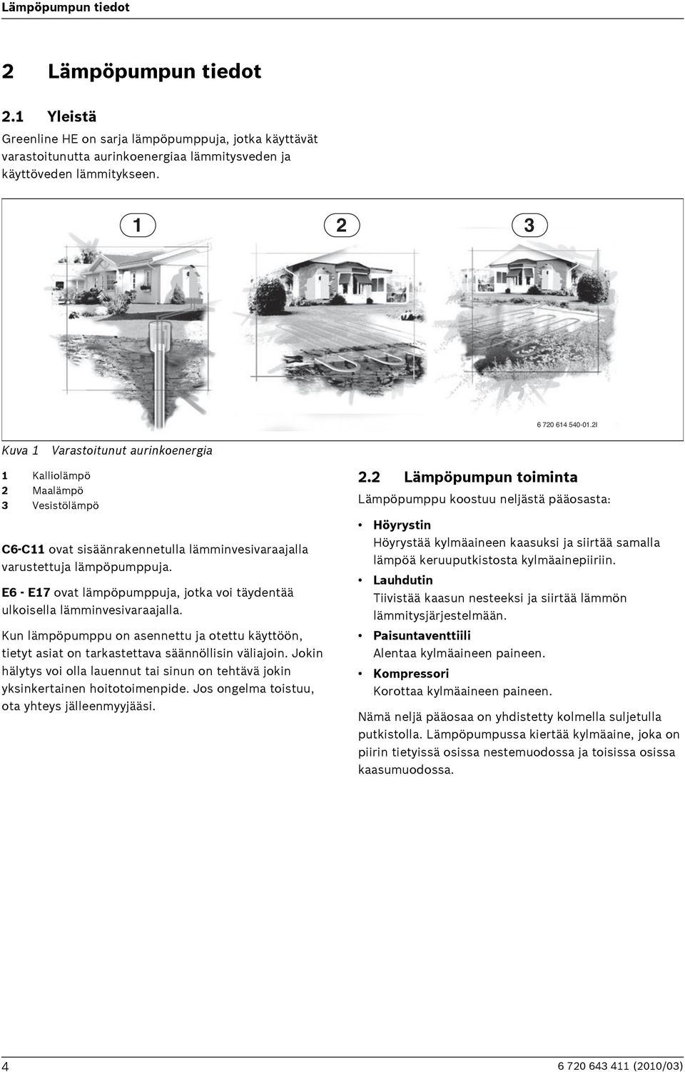 E6 - E17 ovat lämpöpumppuja, jotka voi täydentää ulkoisella lämminvesivaraajalla. Kun lämpöpumppu on asennettu ja otettu käyttöön, tietyt asiat on tarkastettava säännöllisin väliajoin.