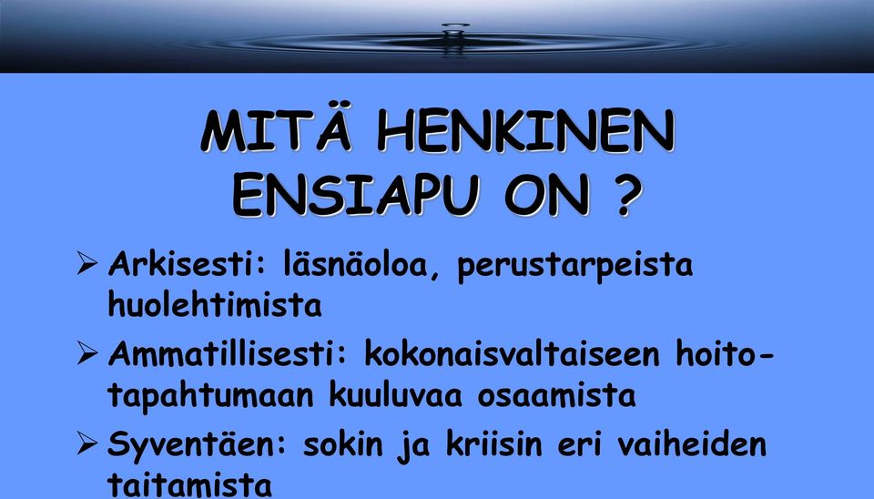 huolehtimista Ammatillisesti: kokonaisvaltaiseen