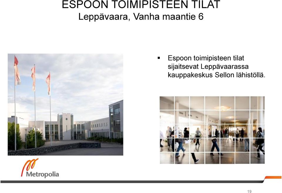 toimipisteen tilat sijaitsevat