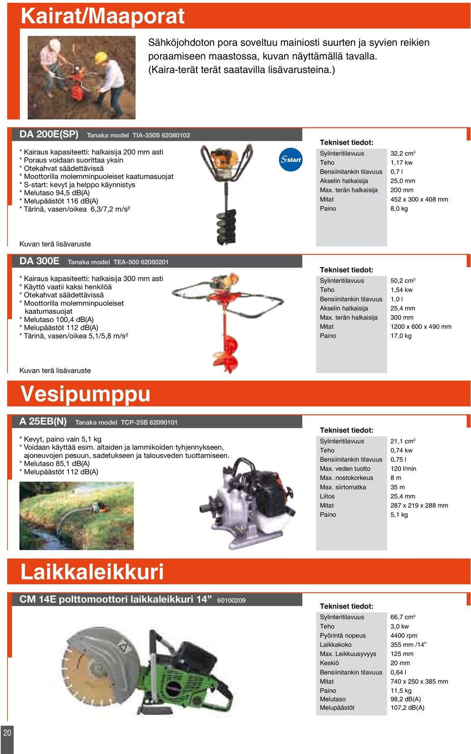 Melutaso 94,5 db(a) * Tärinä, vasen/oikea 6,3/7,2 m/s² Sylinteritilavuus 32,2 cm 3 1,17 kw Bensiinitankin tilavuus 0,7 l Akselin halkaisija 25,0 mm Max.