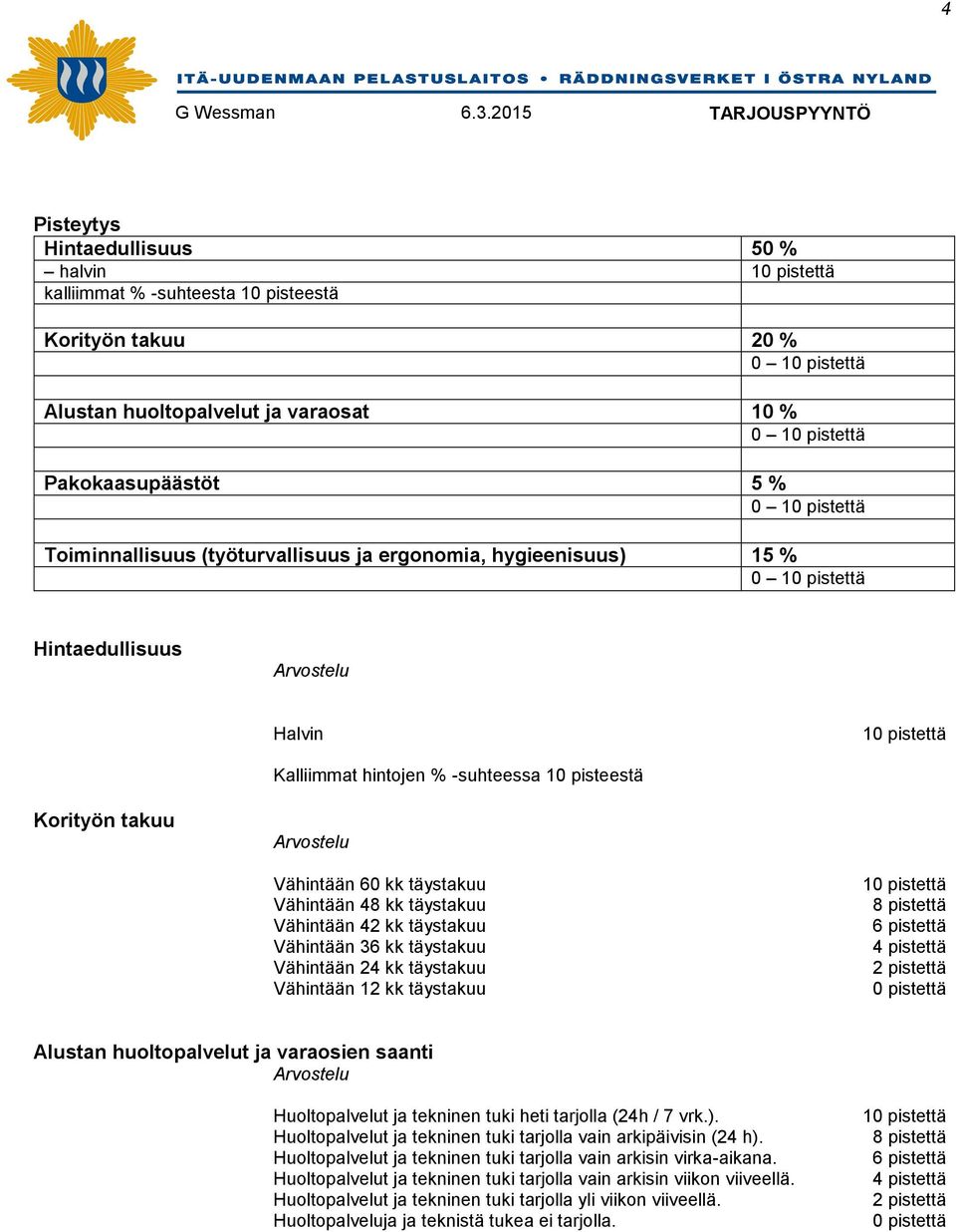 Arvostelu Vähintään 60 kk täystakuu Vähintään 48 kk täystakuu Vähintään 42 kk täystakuu Vähintään 36 kk täystakuu Vähintään 24 kk täystakuu Vähintään 12 kk täystakuu 10 pistettä 8 pistettä 6 pistettä