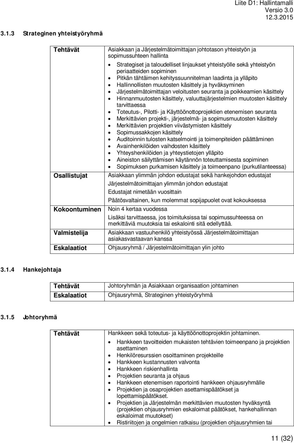 käsittely Hinnanmuutosten käsittely, valuuttajärjestelmien muutosten käsittely tarvittaessa Toteutus-, Pilotti- ja Käyttöönottoprojektien etenemisen seuranta Merkittävien projekti-, järjestelmä- ja