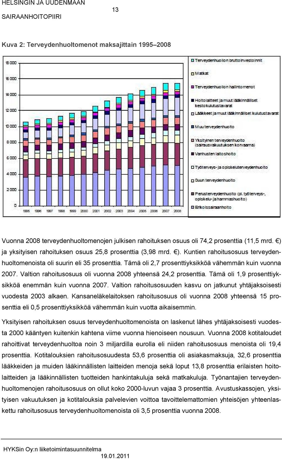 Valtion rahoitusosuus oli vuonna 2008 yhteensä 24,2 prosenttia. Tämä oli 1,9 prosenttiyksikköä enemmän kuin vuonna 2007. Valtion rahoitusosuuden kasvu on jatkunut yhtäjaksoisesti vuodesta 2003 alkaen.