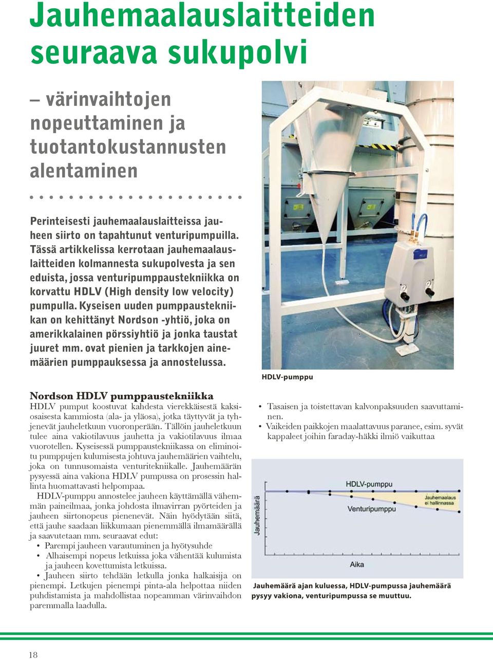 Kyseisen uuden pumppaustekniikan on kehittänyt Nordson -yhtiö, joka on amerikkalainen pörssiyhtiö ja jonka taustat juuret mm. ovat pienien ja tarkkojen ainemäärien pumppauksessa ja annostelussa.