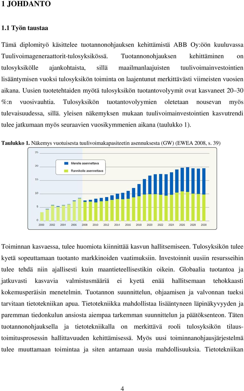 vuosien aikana. Uusien tuotetehtaiden myötä tulosyksikön tuotantovolyymit ovat kasvaneet 20 30 %:n vuosivauhtia. Tulosyksikön tuotantovolyymien oletetaan nousevan myös tulevaisuudessa, sillä.