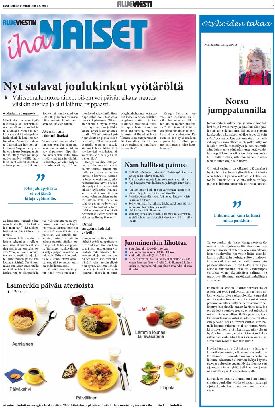 ! Marianna Langenoja Mässäilykausi on saanut päätöksensä, ja arki harrastuksineen on alkanut viimeistään tällä viikolla. Monia kuitenkin vaivaa yhä joulunpyhien herkkuhetkillä hankitut pari lisäkiloa.