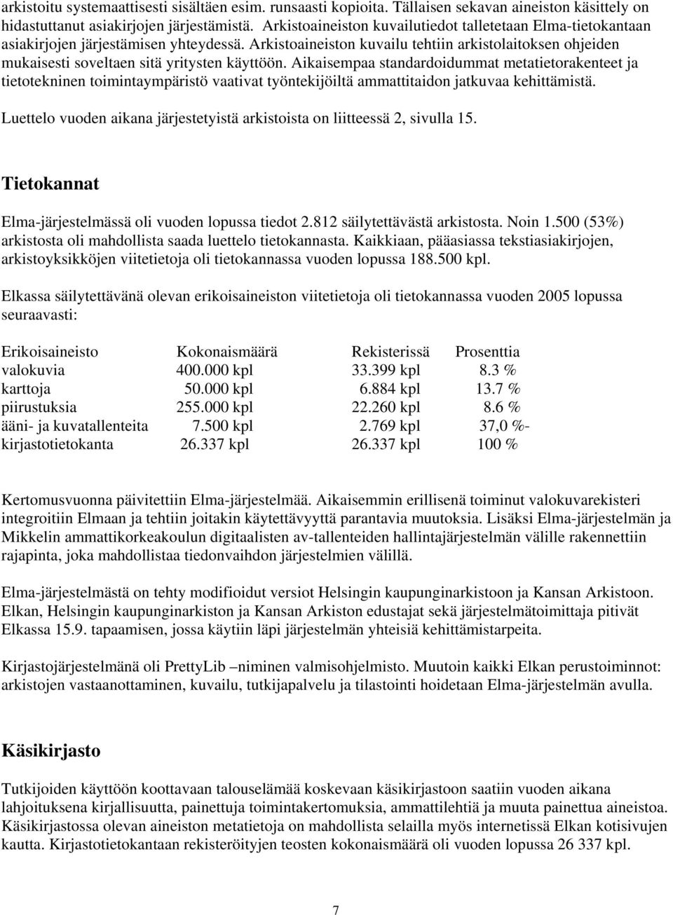 Arkistoaineiston kuvailu tehtiin arkistolaitoksen ohjeiden mukaisesti soveltaen sitä yritysten käyttöön.