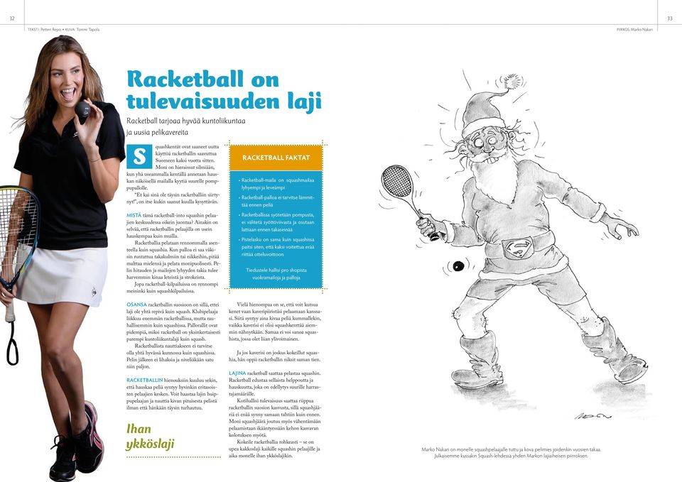 Et kai sinä ole täysin racketballiin siirtynyt!, on itse kukin saanut kuulla kysyttävän. Mistä tämä racketball-into squashin pelaajien keskuudessa oikein juontaa?