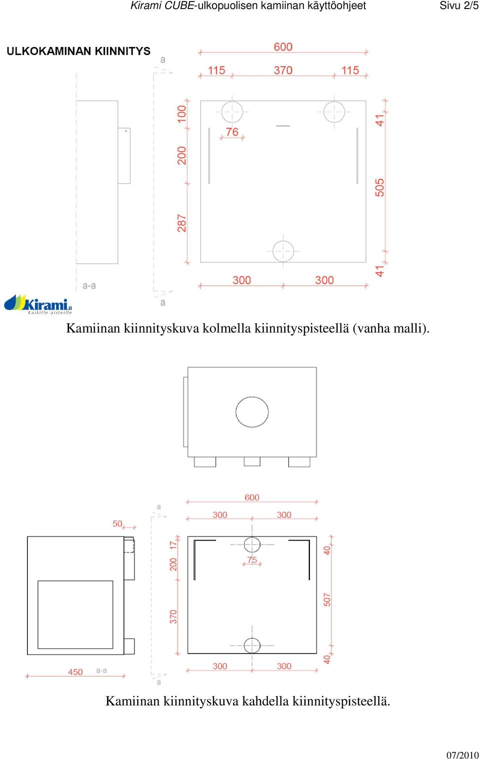 kiinnityskuva kolmella kiinnityspisteellä