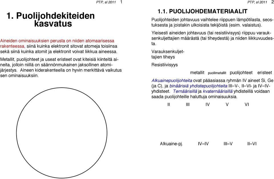 Aineen kiderakenteella on hyvin merkittävä vaikutus sen ominaisuuksiin. 1.