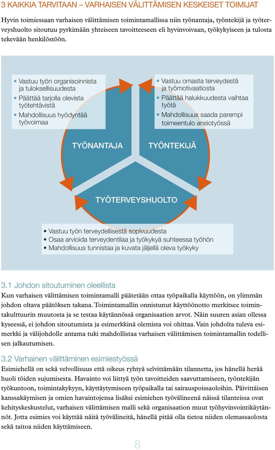 Vastuu työn organisoinnista ja tuloksellisuudesta Päättää tarjolla olevista työtehtävistä Mahdollisuus hyödyntää työvoimaa Vastuu omasta terveydestä ja työmotivaatiosta Päättää halukkuudesta vaihtaa