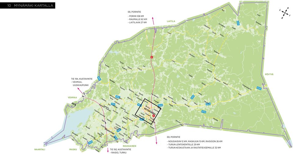 NAANTALI MASKU NOUSIAINEN TIE 192, KUSTAVINTIE - RAISIO, TURKU - NOUSIAISIIN 12 KM,