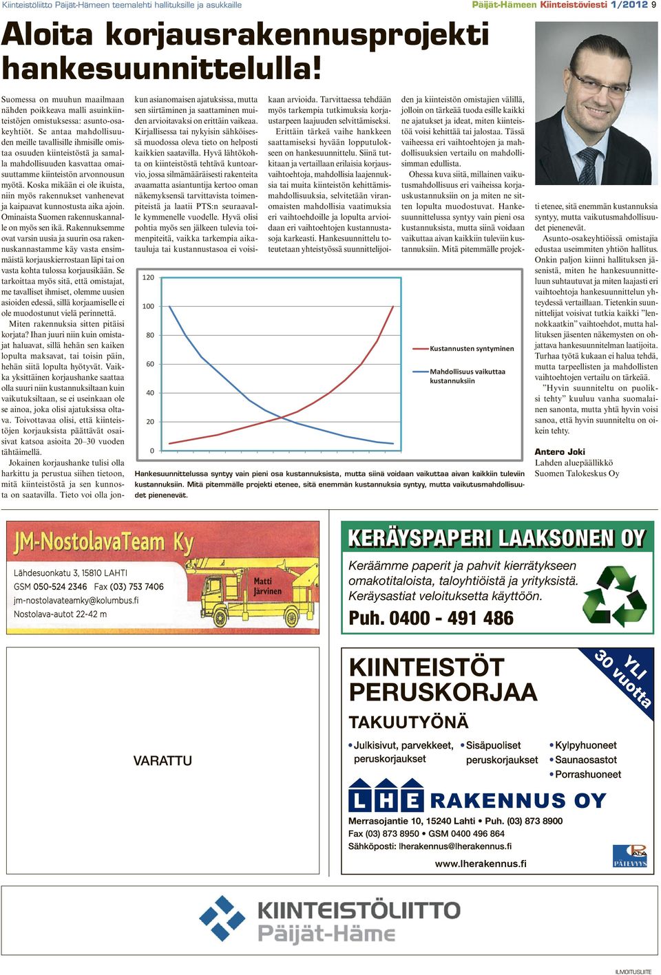 Mitä pitemmälle projekti etenee, sitä enemmän kustannuksia syntyy, mutta vaikutusmahdollisuudet pienenevät.