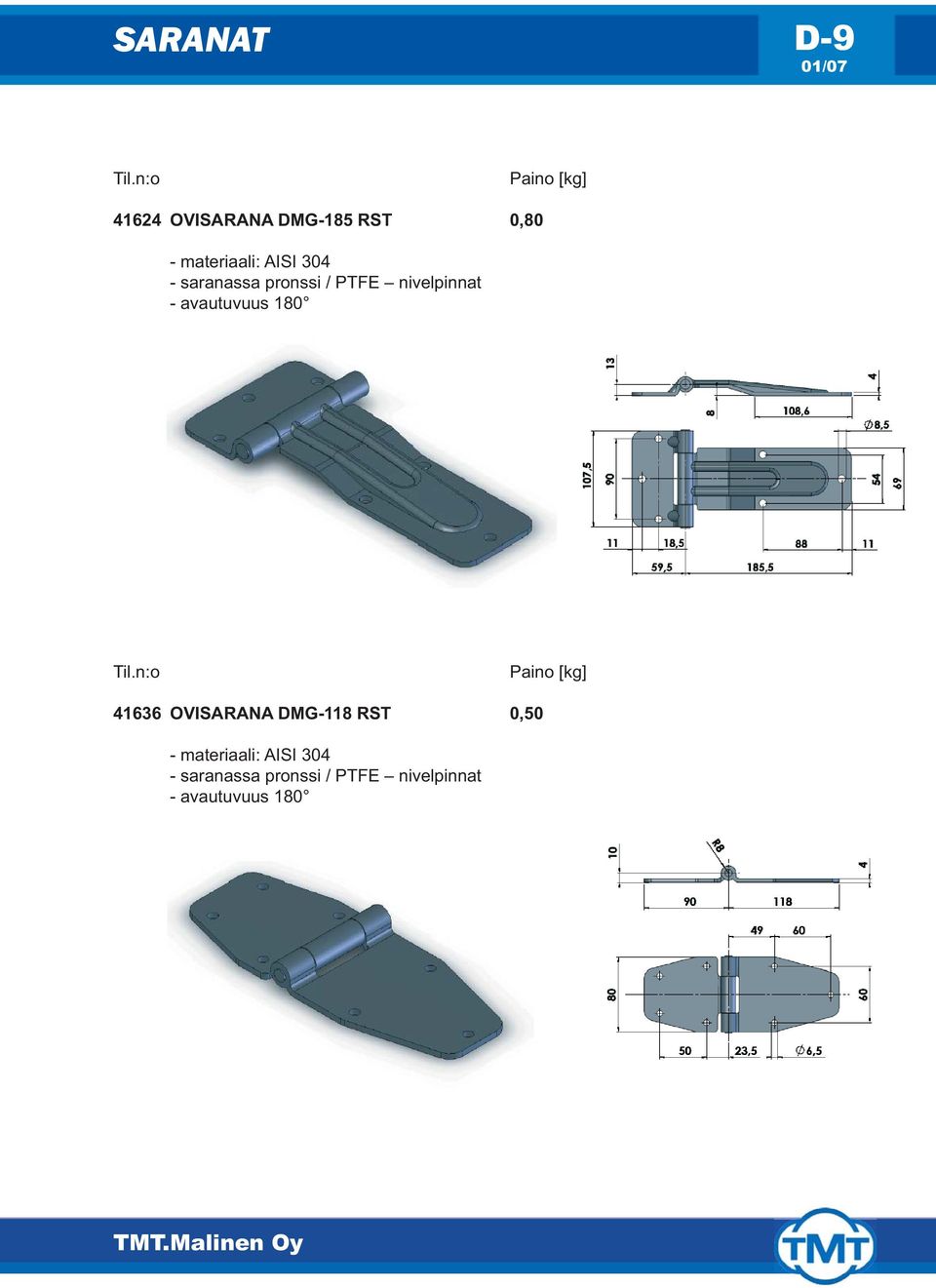 nivelpinnat 41636 OVISARANA DMG-118 RST 0,50 - 