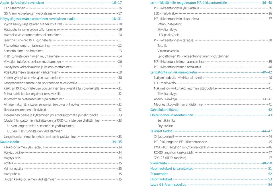 -----------------------------------------18 Hätäpuhelinnumeroiden tallentaminen ---------------------------------------------19 Hätätekstiviestinumeroiden tallentaminen