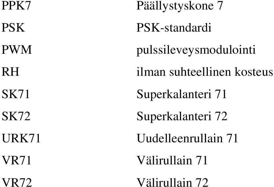 kosteus SK71 Superkalanteri 71 SK72 Superkalanteri