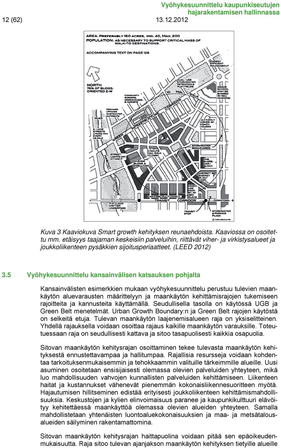 5 Vyöhykesuunnittelu kansainvälisen katsauksen pohjalta Kansainvälisten esimerkkien mukaan vyöhykesuunnittelu perustuu tulevien maankäytön aluevarausten määrittelyyn ja maankäytön kehittämisrajojen