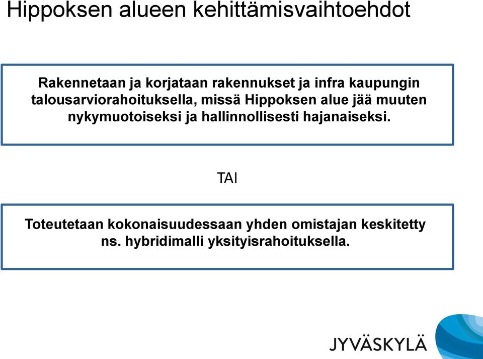 muuten nykymuotoiseksi ja hallinnollisesti hajanaiseksi.