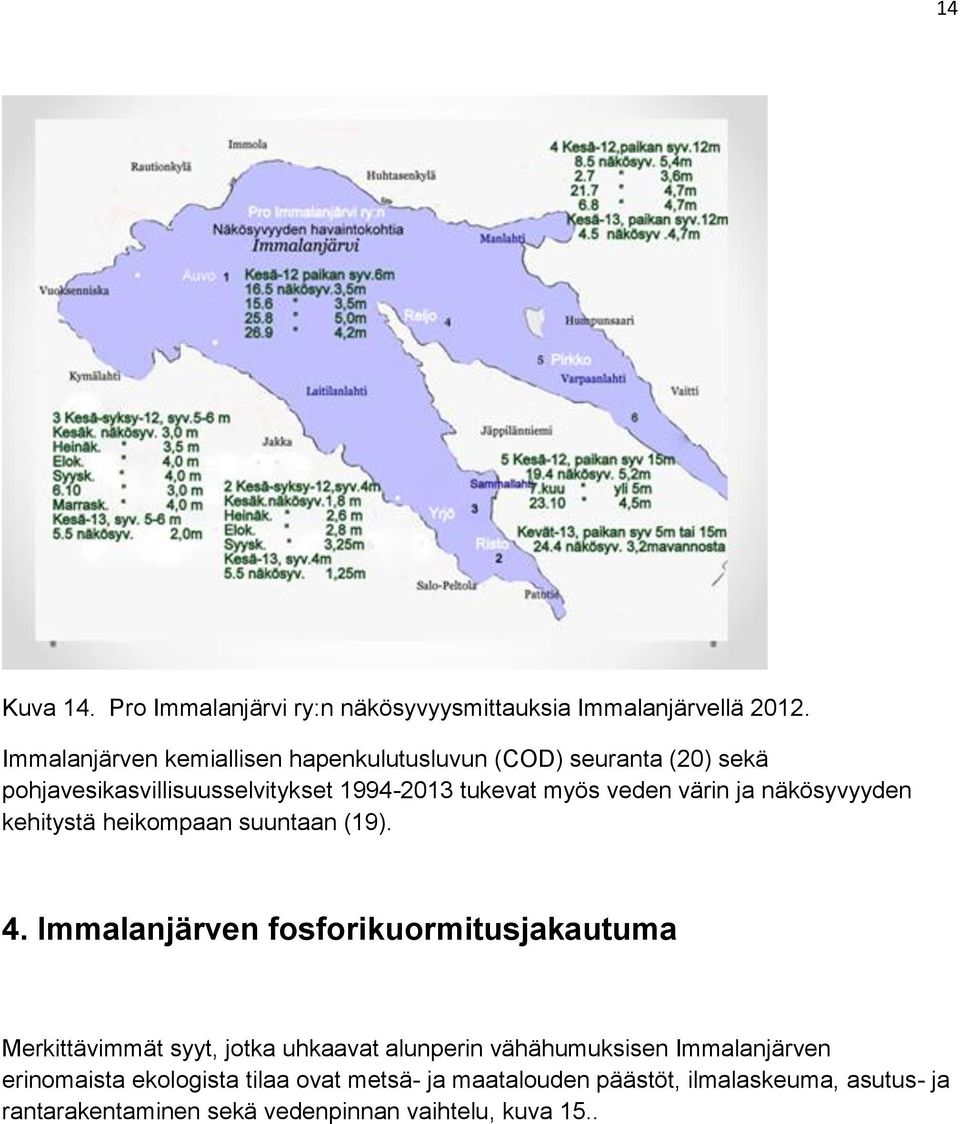 värin ja näkösyvyyden kehitystä heikompaan suuntaan (19). 4.