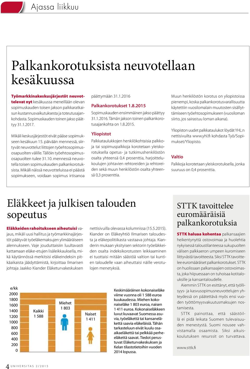 päivään mennessä, siirtyvät neuvottelut liittojen työehtosopimusosapuolten välille. Tällöin työehtosopimusosapuolten tulee 31.10. mennessä neuvotella toisen sopimuskauden palkankorotuksista.