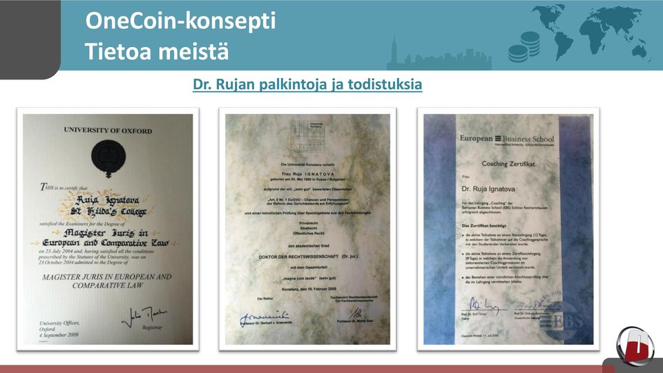 Rujan palkintoja
