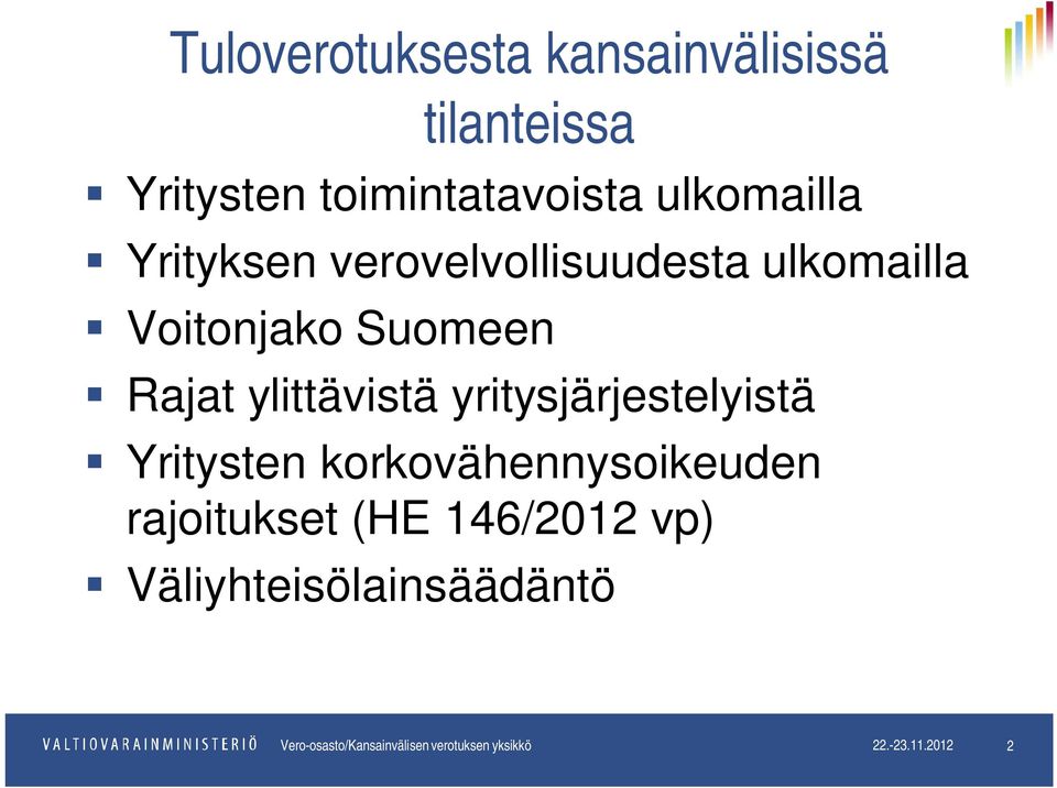 yritysjärjestelyistä Yritysten korkovähennysoikeuden rajoitukset (HE 146/2012 vp)