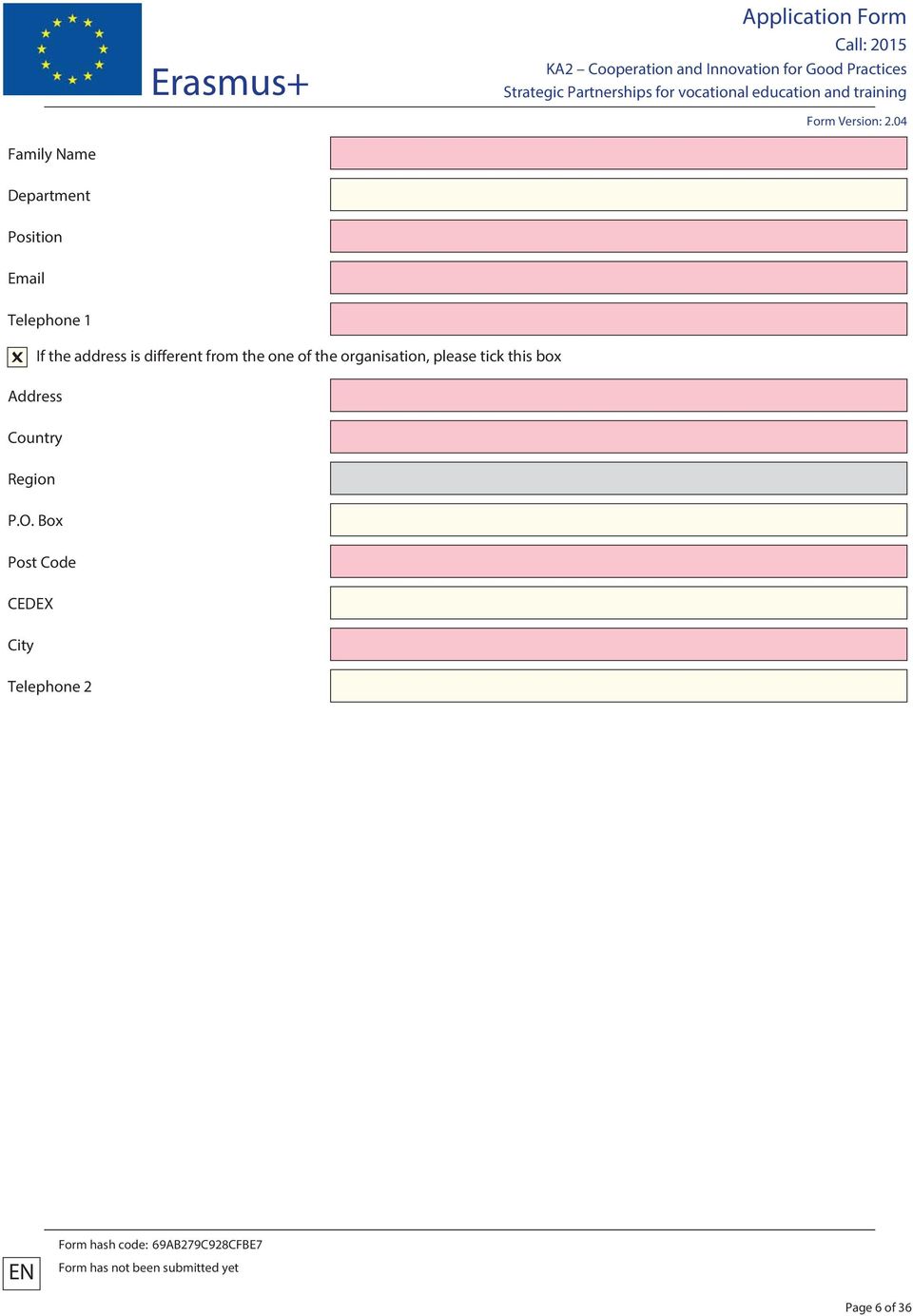 organisation, please tick this box Address Country