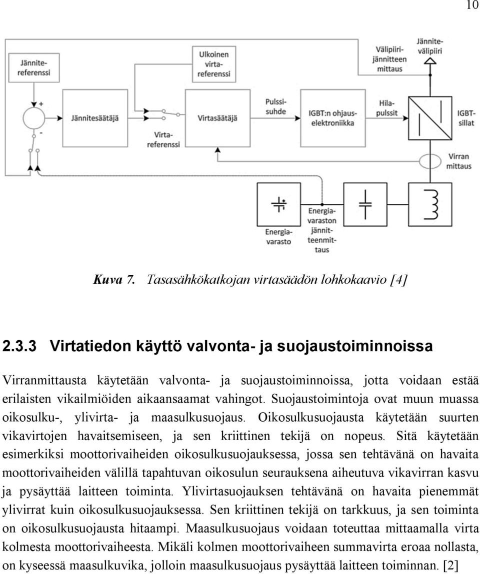 Suojaustoimintoja ovat muun muassa oikosulku-, ylivirta- ja maasulkusuojaus. Oikosulkusuojausta käytetään suurten vikavirtojen havaitsemiseen, ja sen kriittinen tekijä on nopeus.