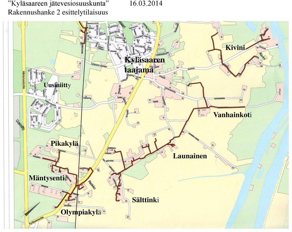 taajama Kivini Uusiniitty Vanhainkoti Pikakylä