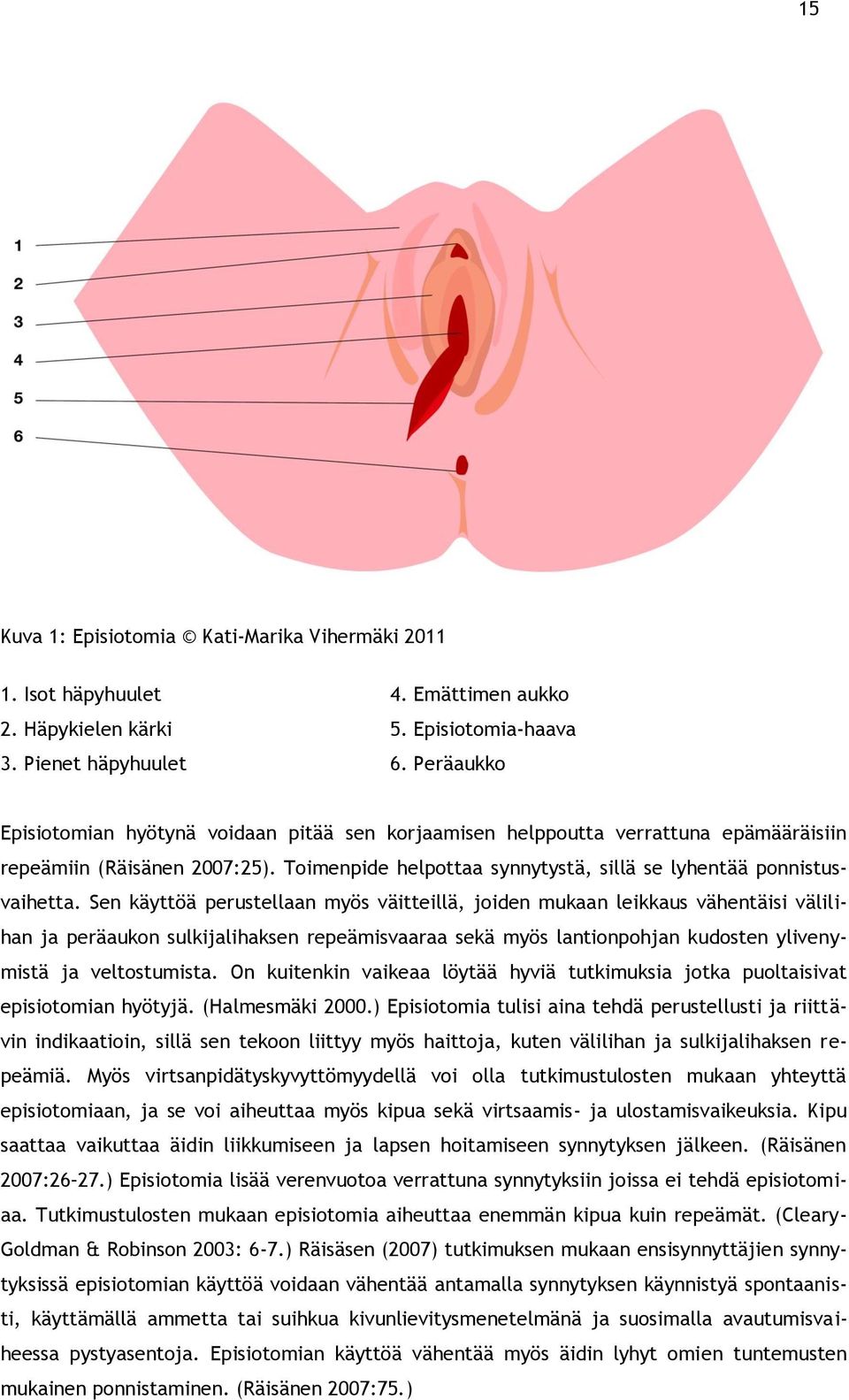 Sen käyttöä perustellaan myös väitteillä, joiden mukaan leikkaus vähentäisi välilihan ja peräaukon sulkijalihaksen repeämisvaaraa sekä myös lantionpohjan kudosten ylivenymistä ja veltostumista.