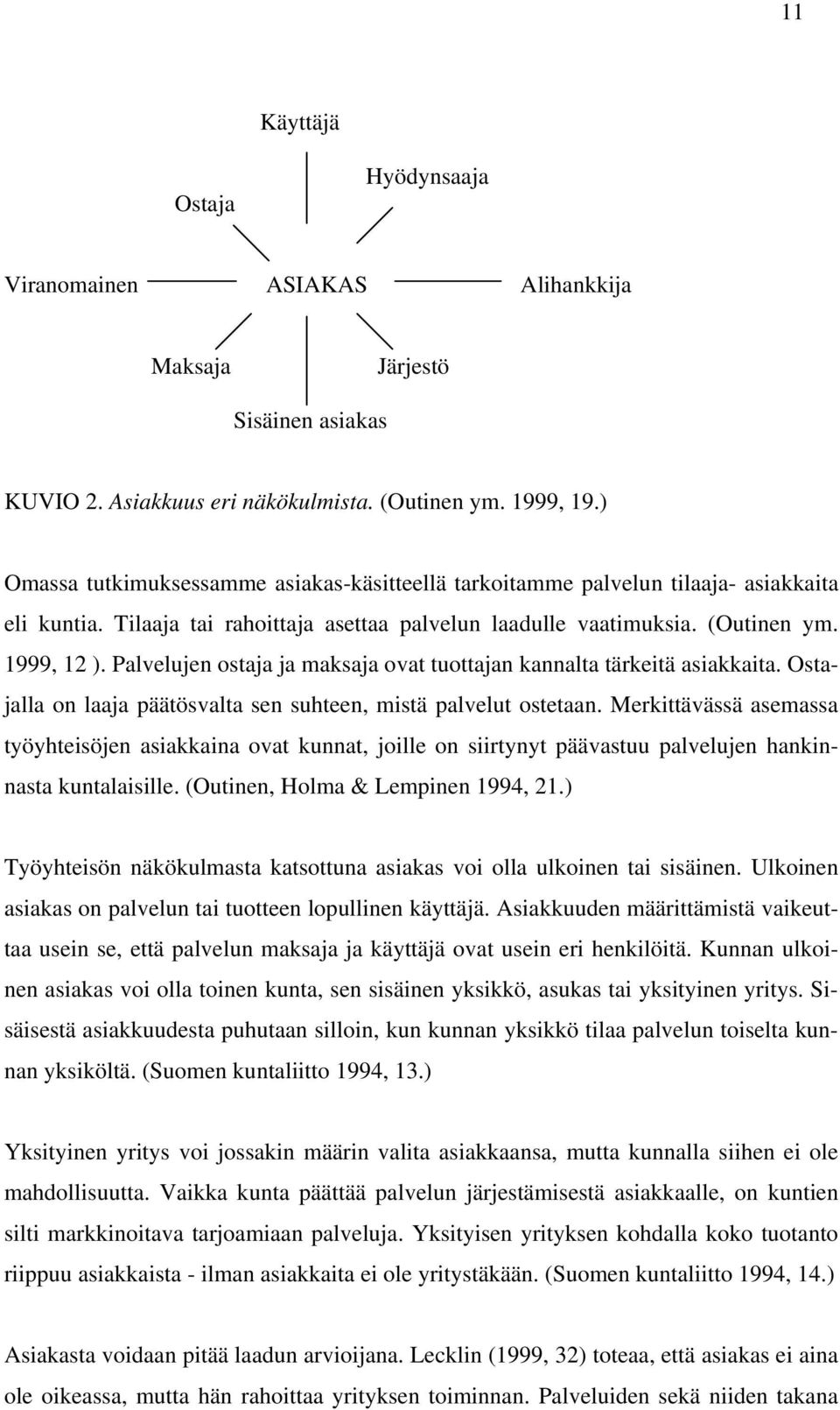 Palvelujen ostaja ja maksaja ovat tuottajan kannalta tärkeitä asiakkaita. Ostajalla on laaja päätösvalta sen suhteen, mistä palvelut ostetaan.