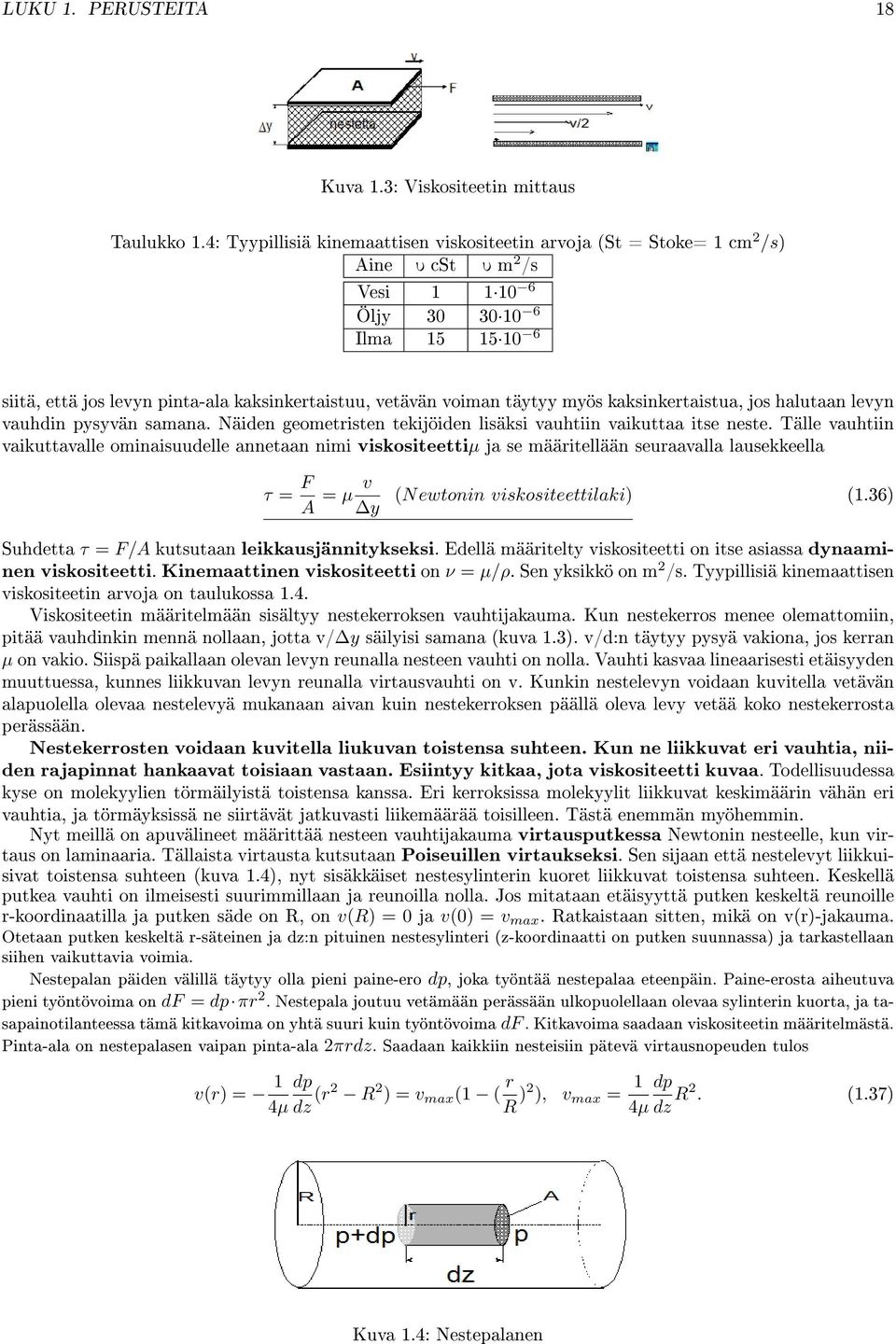 voiman täytyy myös kaksinkertaistua, jos halutaan levyn vauhdin pysyvän samana. Näiden geometristen tekijöiden lisäksi vauhtiin vaikuttaa itse neste.