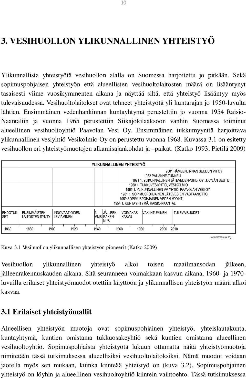 Vesihuoltolaitokset ovat tehneet yhteistyötä yli kuntarajan jo 1950-luvulta lähtien.