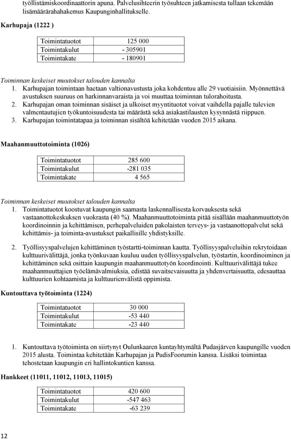 Myönnettävä avustuksen suuruus on harkinnanvaraista ja voi muuttaa toiminnan tulorahoitusta. 2.