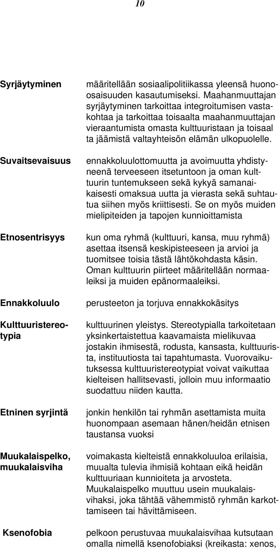 Maahanmuuttajan syrjäytyminen tarkoittaa integroitumisen vastakohtaa ja tarkoittaa toisaalta maahanmuuttajan vieraantumista omasta kulttuuristaan ja toisaal ta jäämistä valtayhteisön elämän