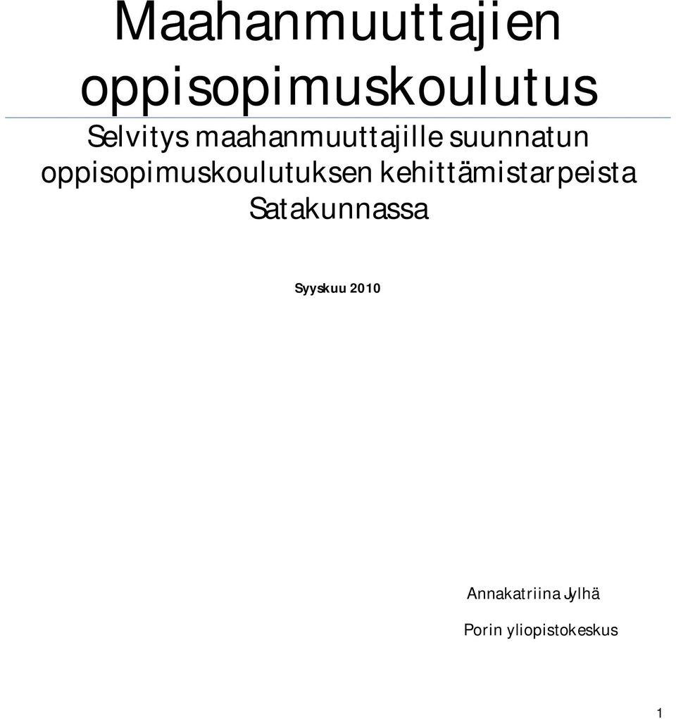 oppisopimuskoulutuksen kehittämistarpeista