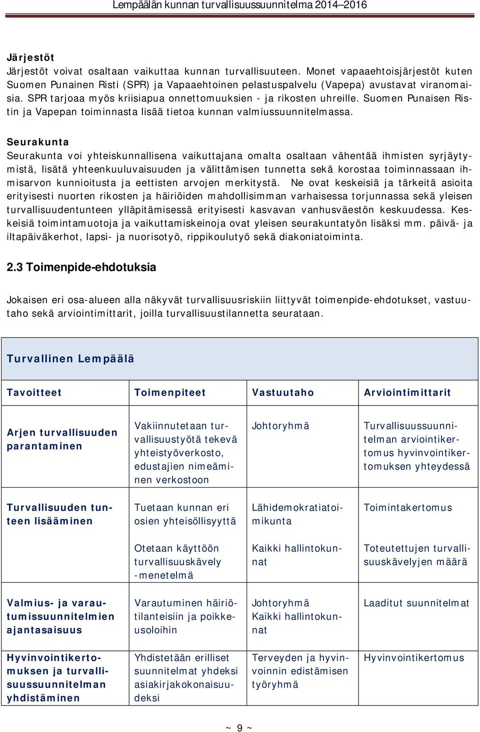 Seurakunta Seurakunta voi yhteiskunnallisena vaikuttajana omalta osaltaan vähentää ihmisten syrjäytymistä, lisätä yhteenkuuluvaisuuden ja välittämisen tunnetta sekä korostaa toiminnassaan ihmisarvon