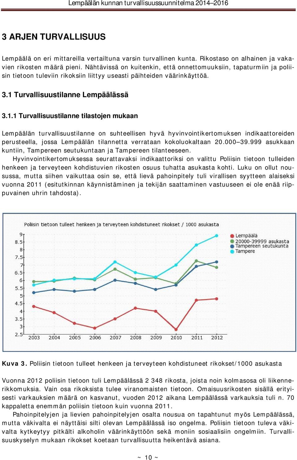 Turvallisuustilanne Lempäälässä 3.1.