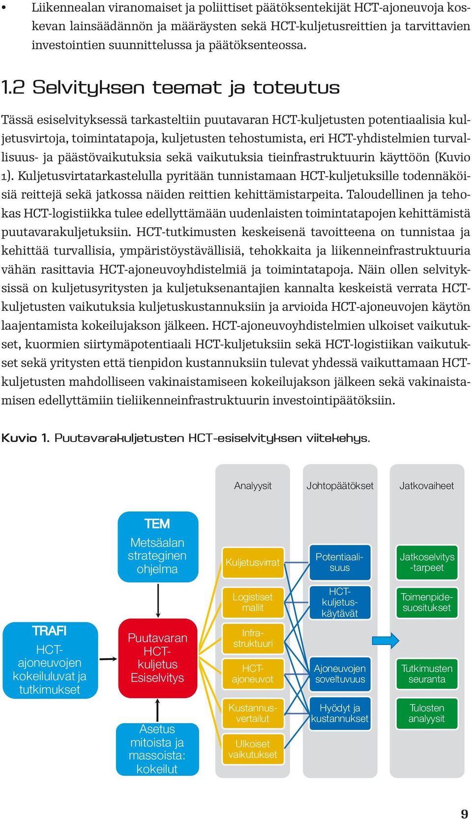 turvallisuus- ja päästövaikutuksia sekä vaikutuksia tieinfrastruktuurin käyttöön (Kuvio 1).