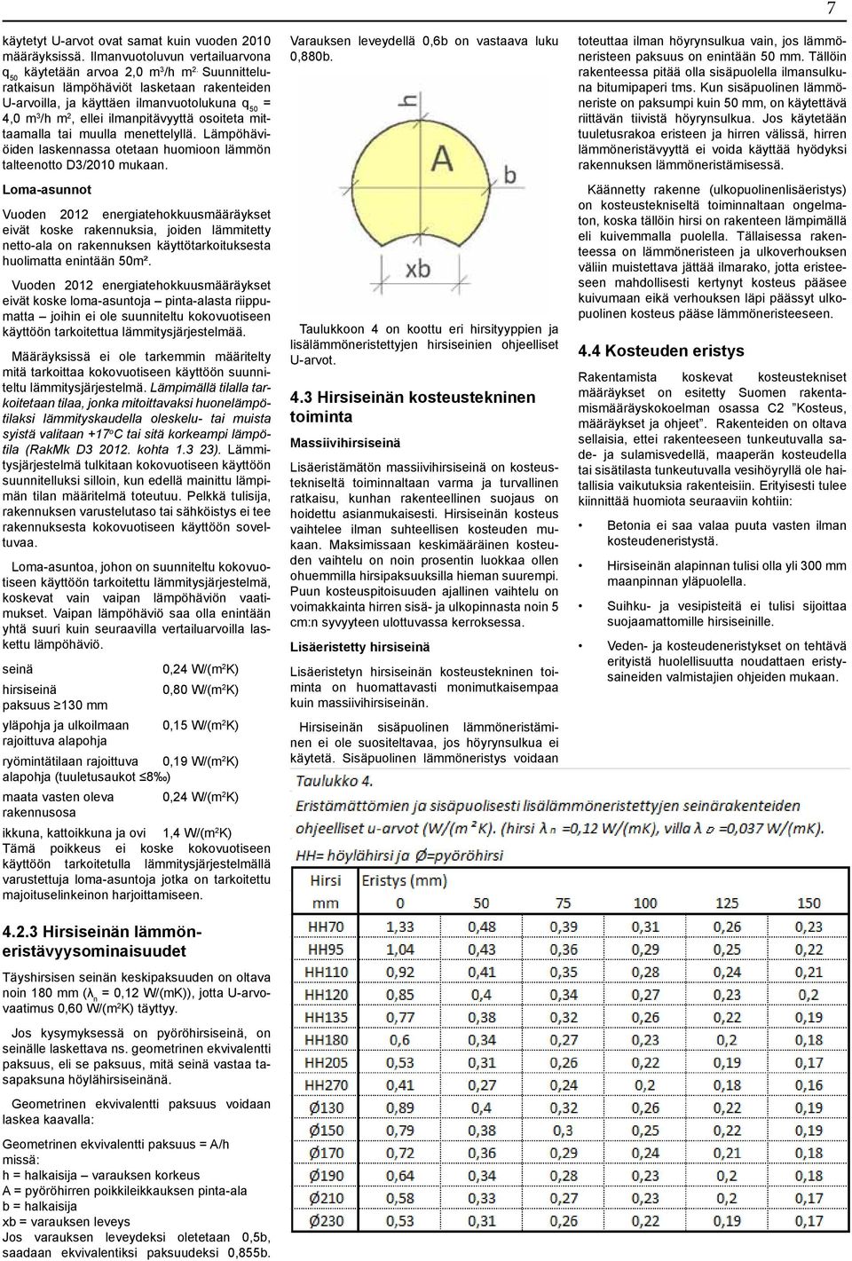 Lämpöhäviöiden laskennassa otetaan huomioon lämmön talteenotto D3/2010 mukaan.