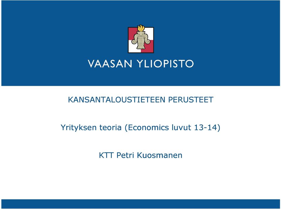 teoria (Economics luvut