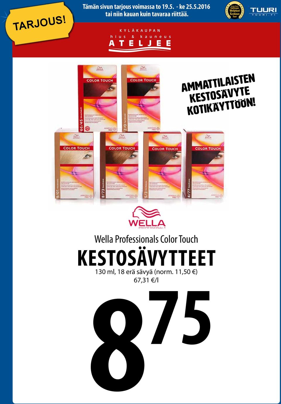 Wella Professionals Color Touch KESTOSÄVYTTEET