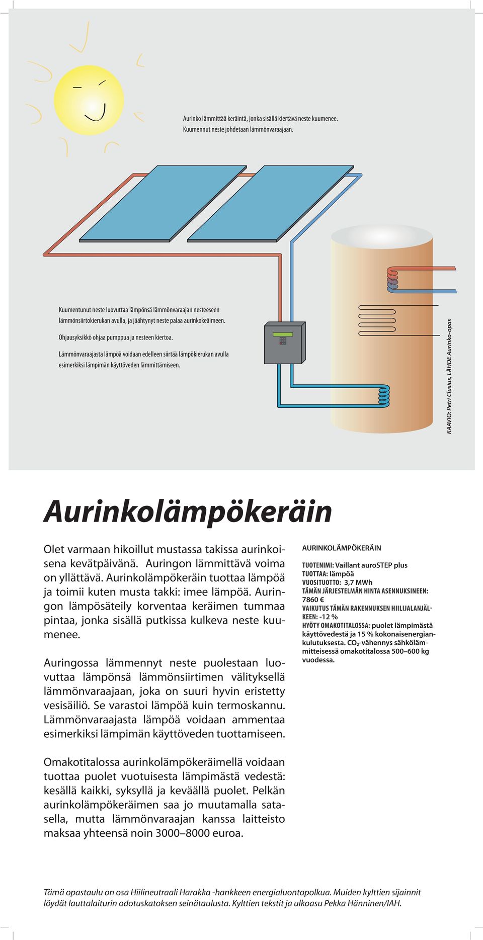 Lämmönvaraajasta lämpöä voidaan edelleen siirtää lämpökierukan avulla esimerkiksi lämpimän käyttöveden lämmittämiseen.