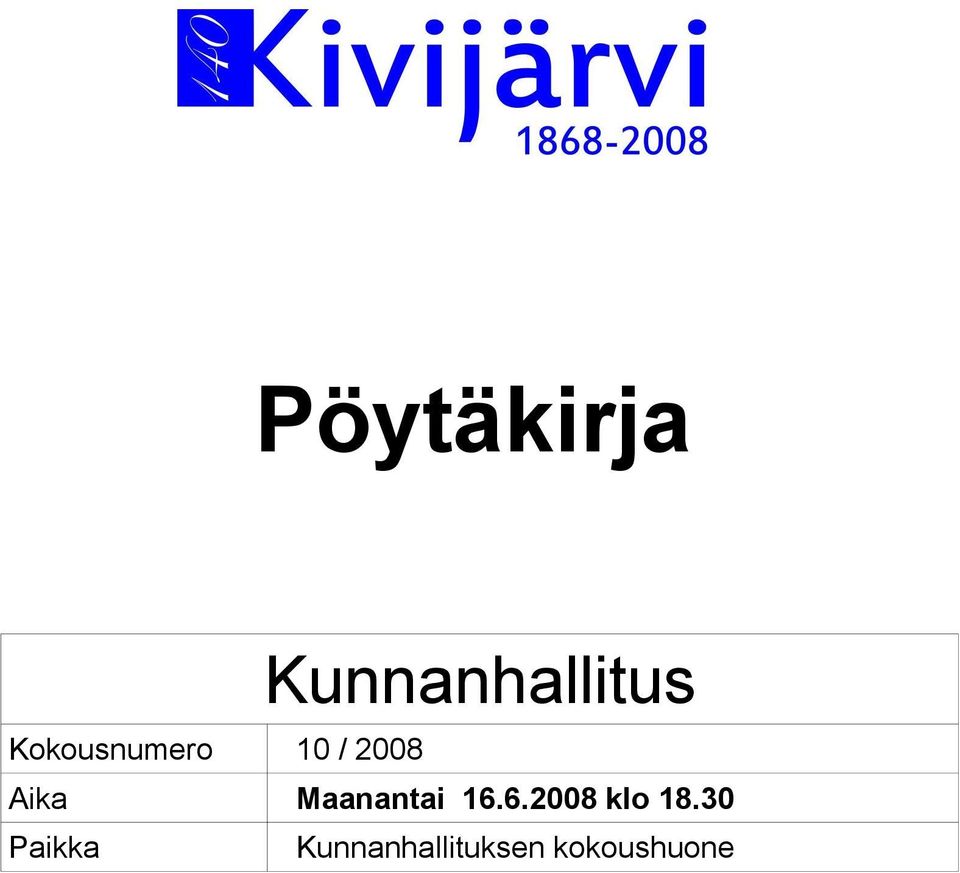 Maanantai klo 18.