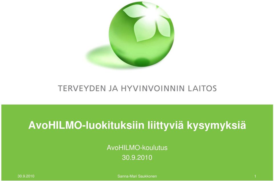 AvoHILMO-koulutus 30.9.